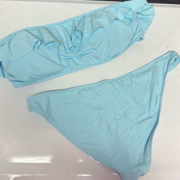 Melissa Odabash - Light Blue Ruffle Bikini Set - BRAND NEW - Size 10 - NWOT - Picture 3 of 6